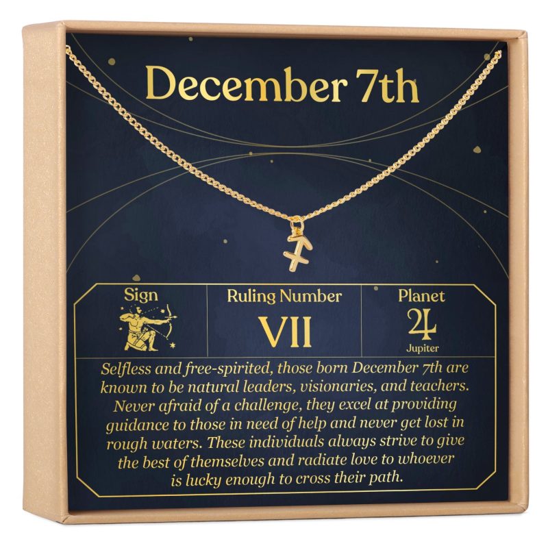 December 7th Sagittarius Necklace - Dear Ava