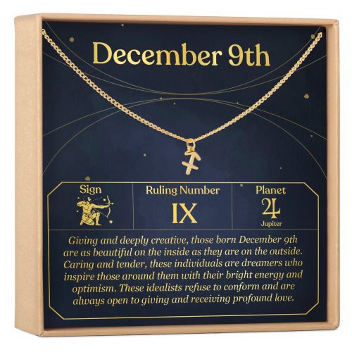 December 9th Sagittarius Necklace - Dear Ava