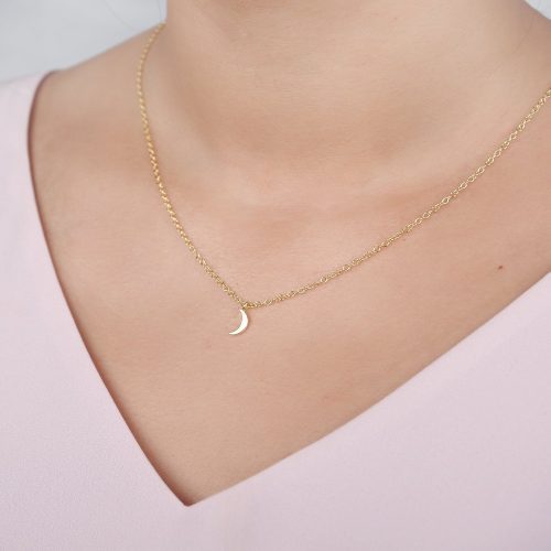 funny gift for her crescent moon pendant necklace 213034