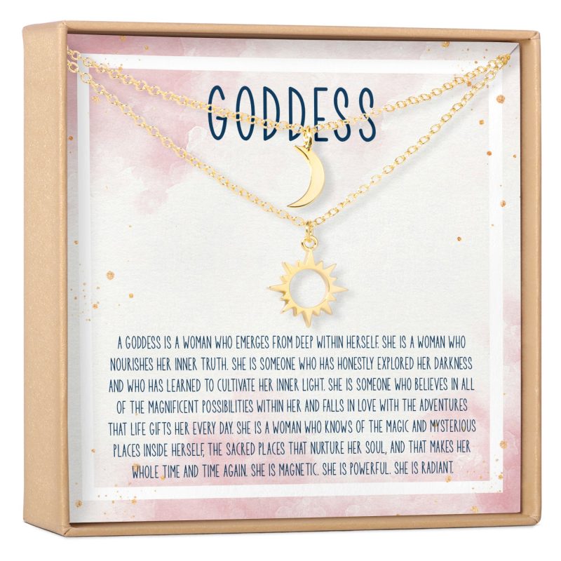 goddess sun and moon pendants necklace set 894052