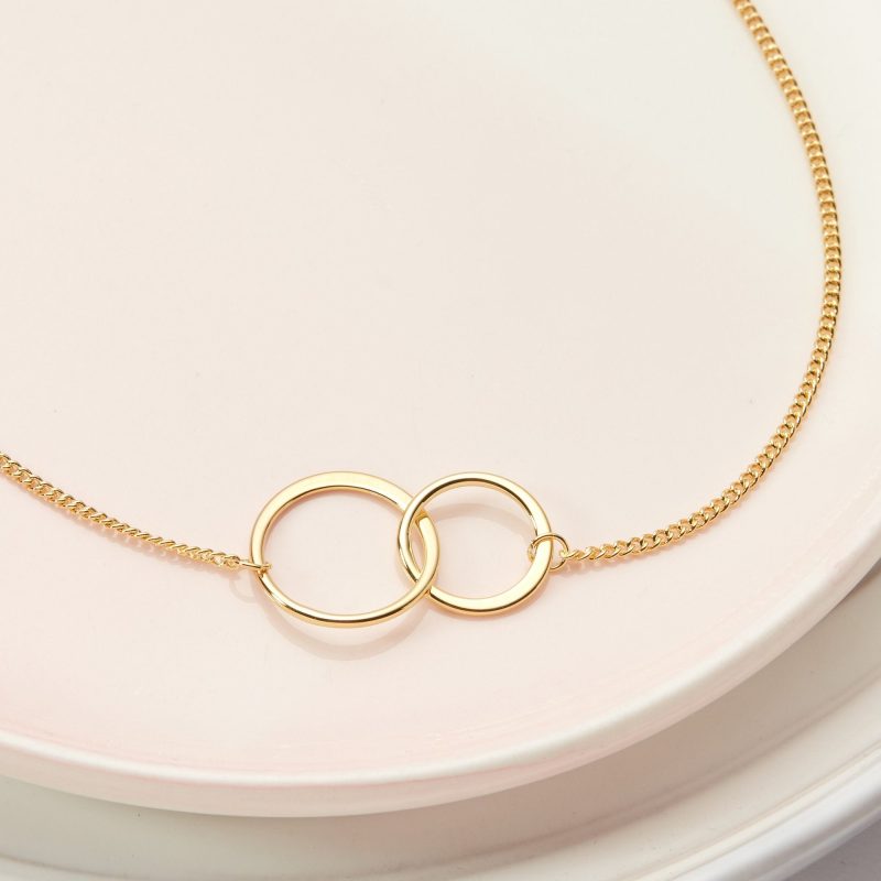 interlocking circles gold necklace 261184