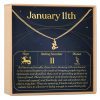 January 11th Capricorn Necklace - Dear Ava