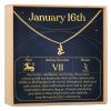 January 16th Capricorn Necklace - Dear Ava