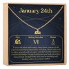 January 24th Aquarius Necklace - Dear Ava