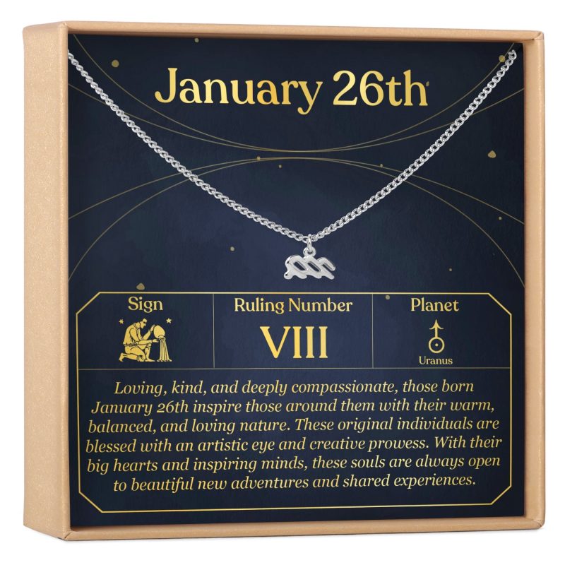 January 26th Aquarius Necklace - Dear Ava