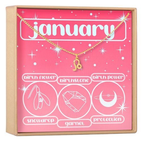 January Birthday Necklace, Multiple Styles Necklace - Dear Ava