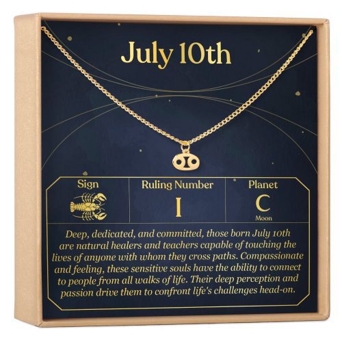 July 10th Cancer Necklace - Dear Ava