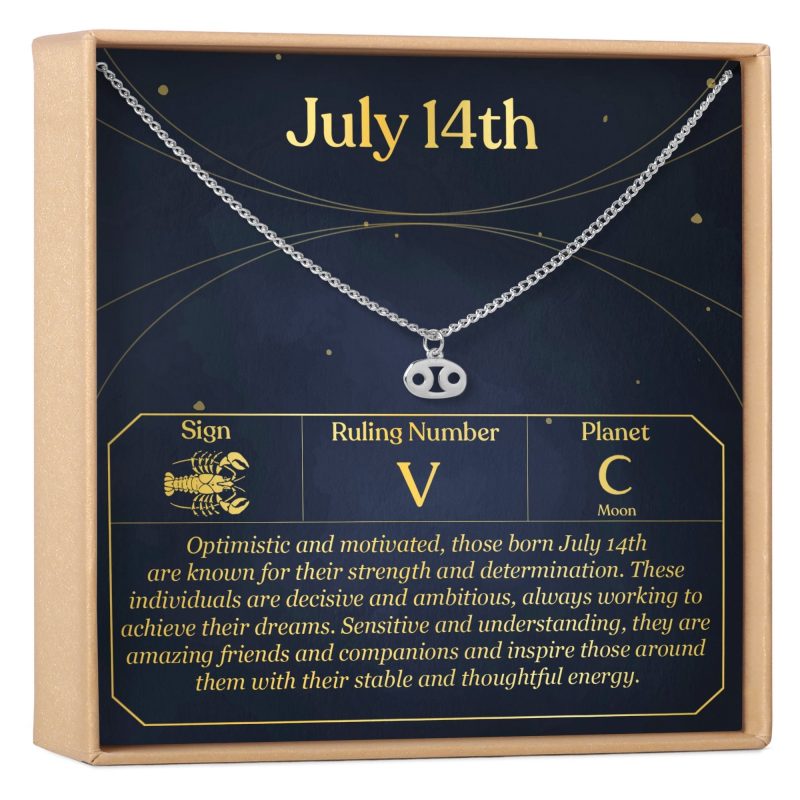 July 14th Cancer Necklace - Dear Ava