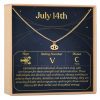 July 14th Cancer Necklace - Dear Ava