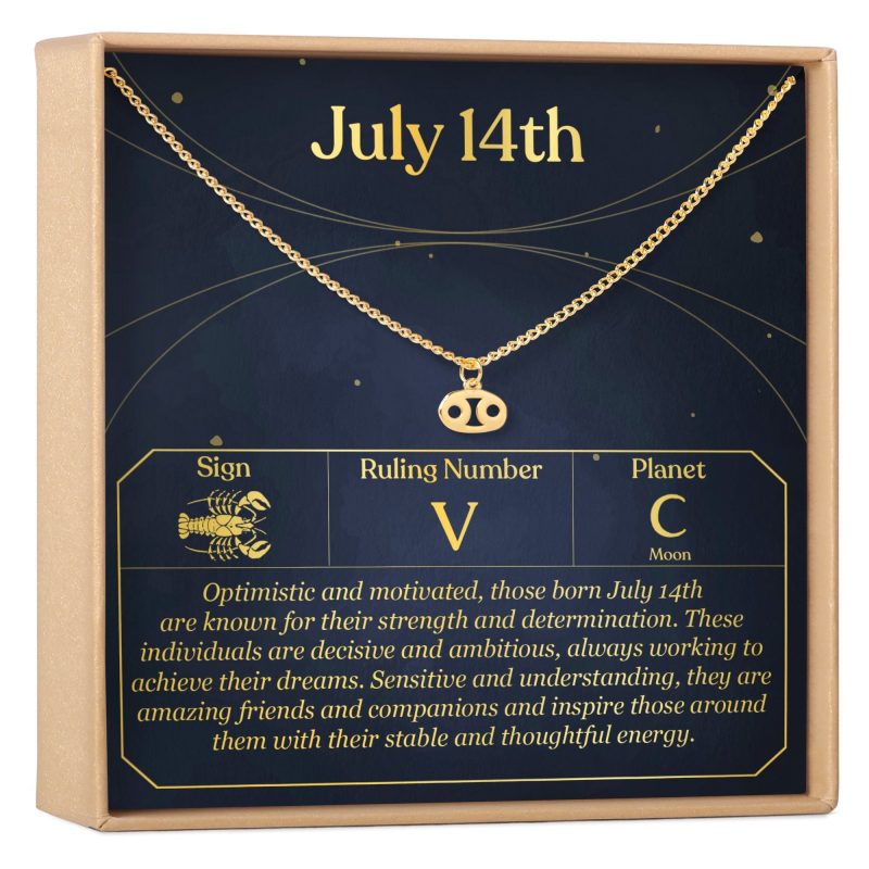 July 14th Cancer Necklace - Dear Ava