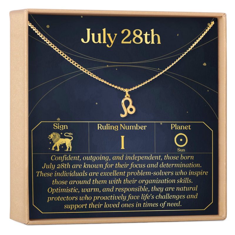 July 28th Leo Necklace - Dear Ava