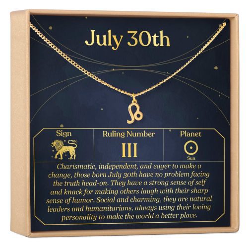 July 30th Leo Necklace - Dear Ava