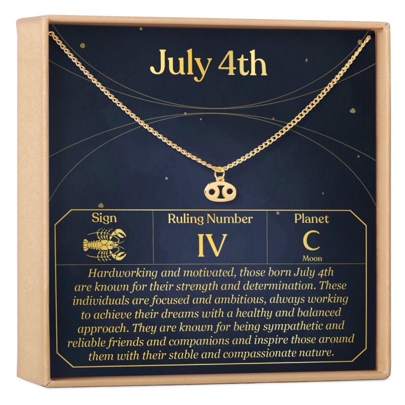 July 4th Cancer Necklace - Dear Ava