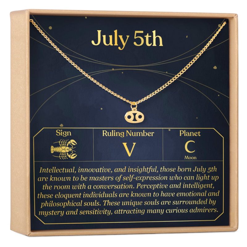 July 5th Cancer Necklace - Dear Ava