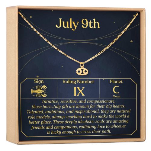 July 9th Cancer Necklace - Dear Ava