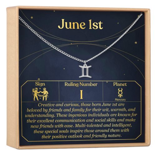 June 1st Gemini Necklace - Dear Ava