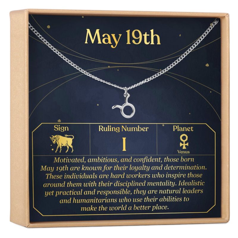 May 19th Taurus Necklace - Dear Ava