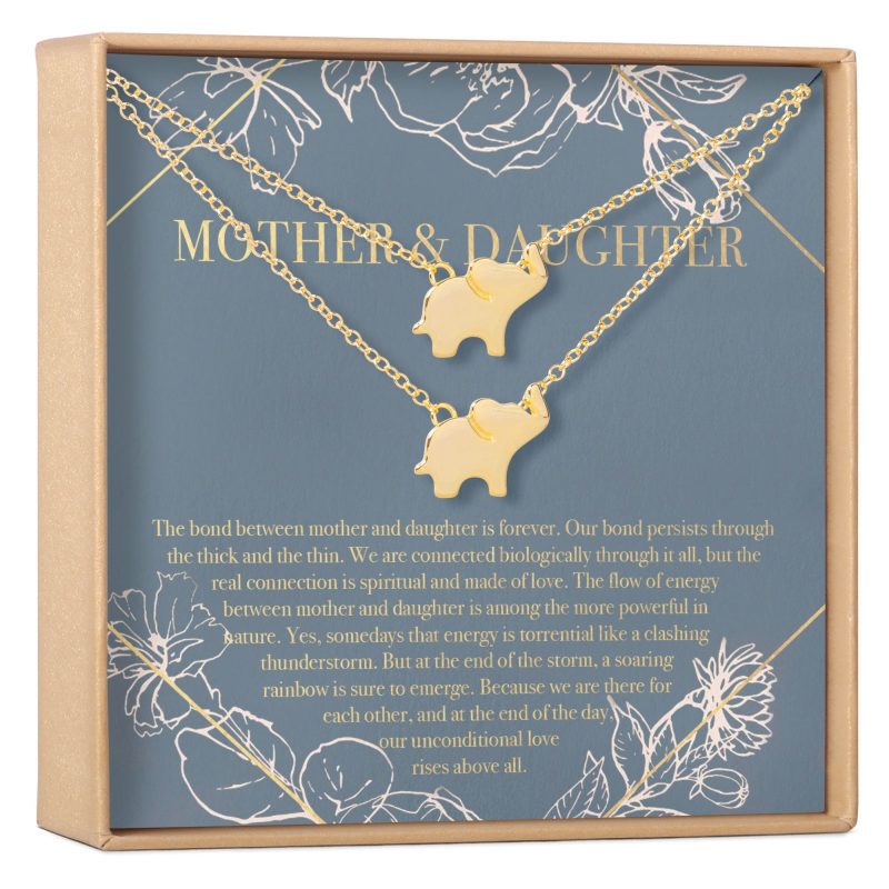 mother daughter elephant necklace set 340053