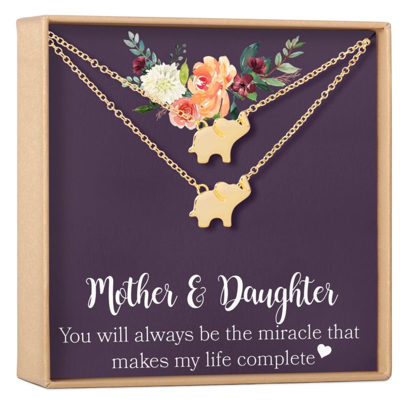 Mother & Daughter Elephant Necklace Set - Dear Ava