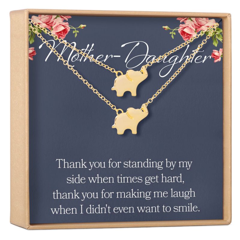 Mother & Daughter Elephant Necklace Set - Dear Ava