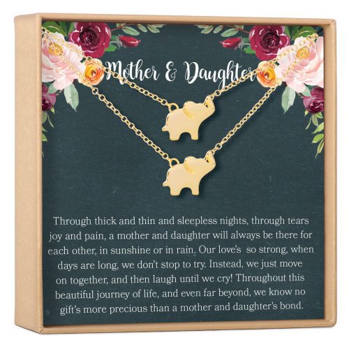 Mother & Daughter Elephant Necklace Set - Dear Ava