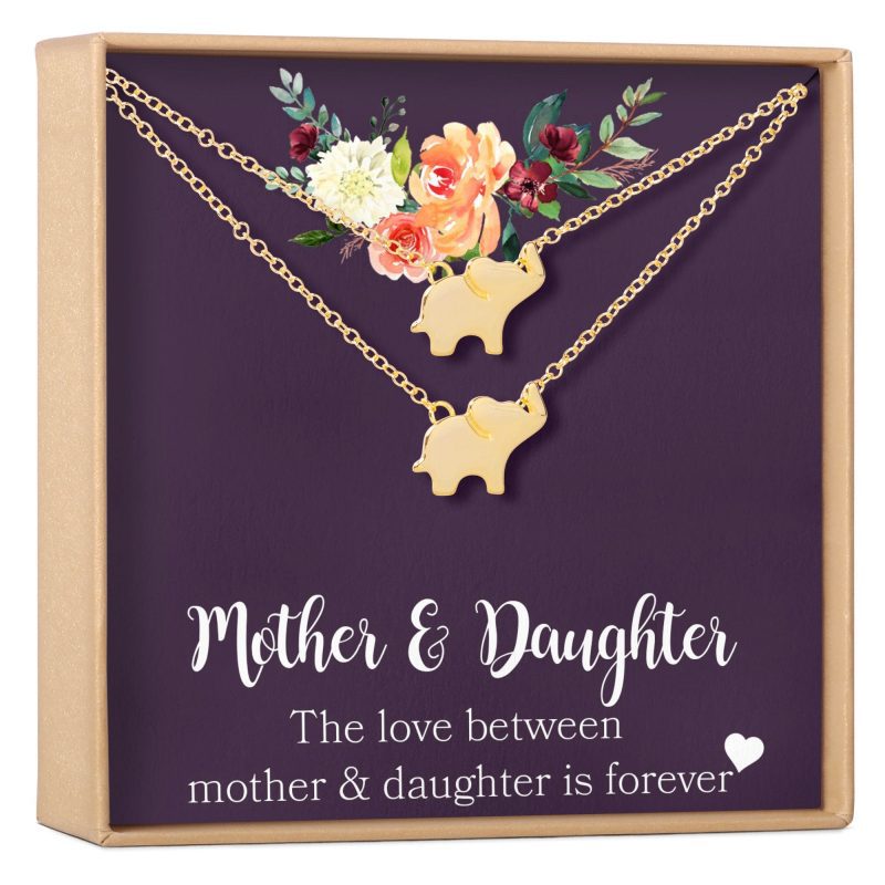 Mother & Daughter Elephant Necklace Set - Dear Ava