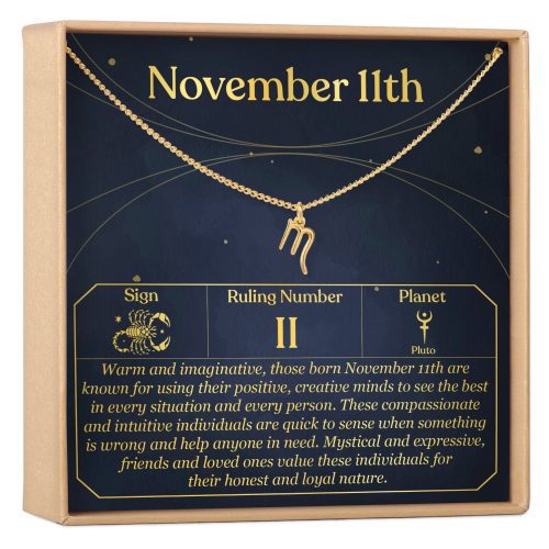 November 11th Scorpio Necklace - Dear Ava