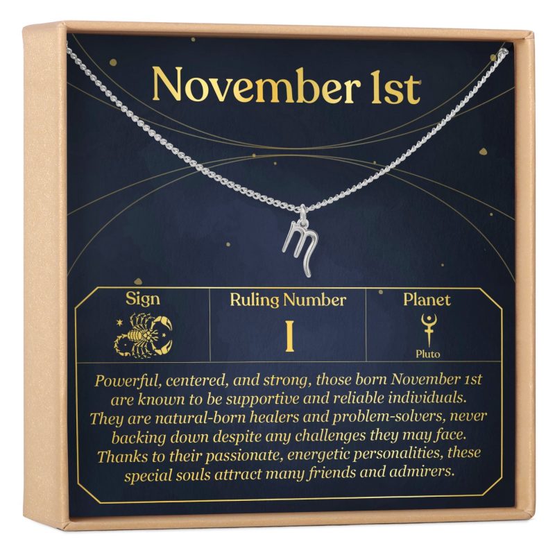 November 1st Scorpio Necklace - Dear Ava