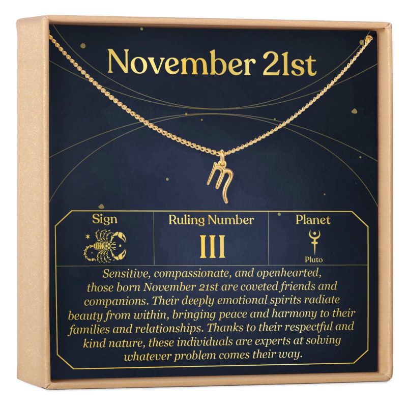 November 21st Scorpio Necklace - Dear Ava