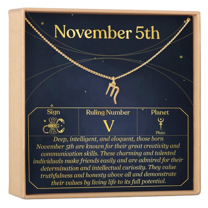 November 5th Scorpio Necklace - Dear Ava