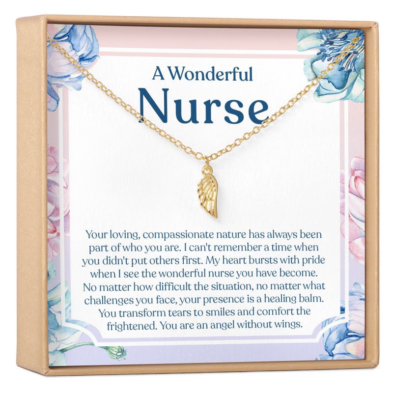 Nurse Wing Pendant Necklace - Dear Ava