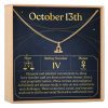 October 13th Libra Necklace - Dear Ava