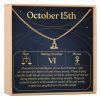 October 15th Libra Necklace - Dear Ava