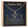 October 16th Libra Necklace - Dear Ava