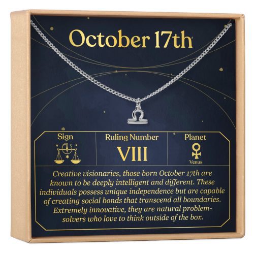 October 17th Libra Necklace - Dear Ava