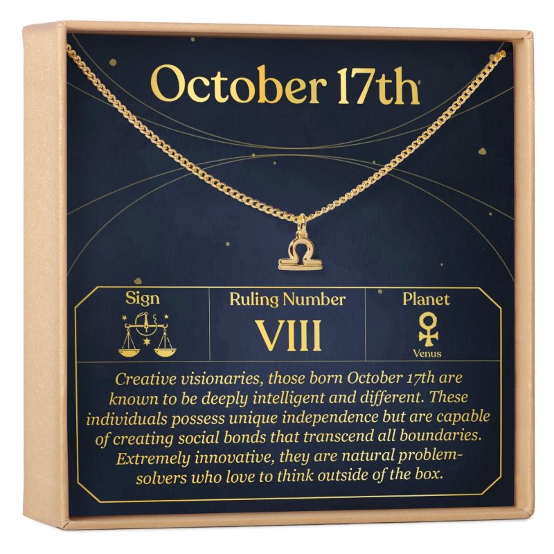 October 17th Libra Necklace - Dear Ava