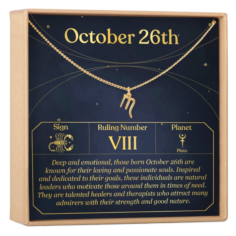 October 26th Scorpio Necklace - Dear Ava