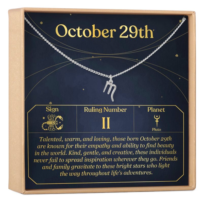 October 29th Scorpio Necklace - Dear Ava