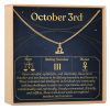 October 3rd Libra Necklace - Dear Ava