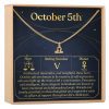 October 5th Libra Necklace - Dear Ava