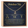 October 7th Libra Necklace - Dear Ava