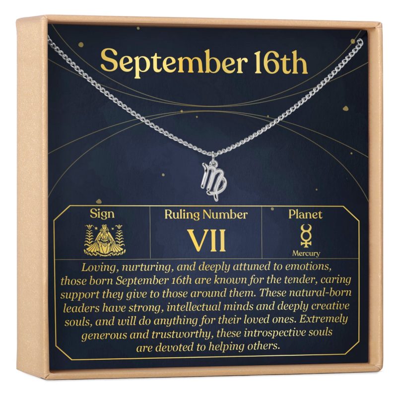 September 16th Virgo Necklace - Dear Ava