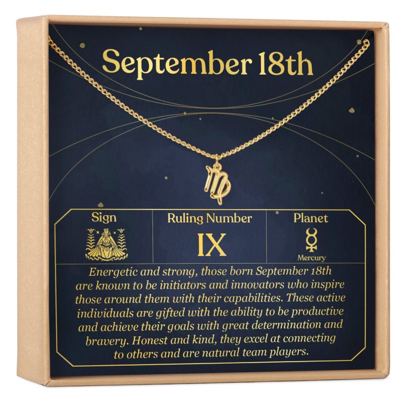 September 18th Virgo Necklace - Dear Ava