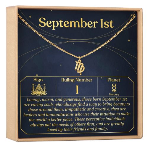 September 1st Virgo Necklace - Dear Ava