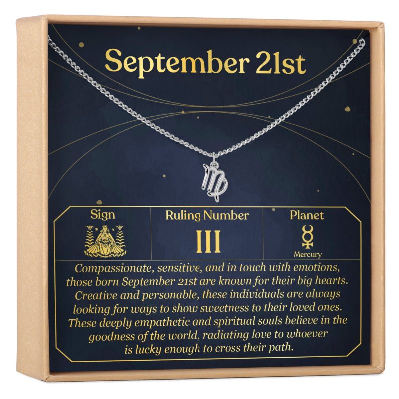 September 21st Virgo Necklace - Dear Ava