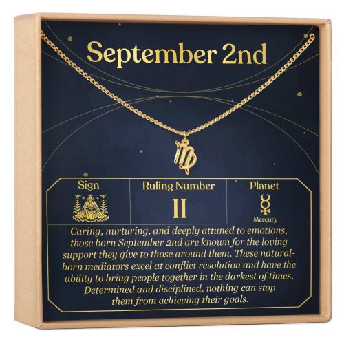 September 2nd Virgo Necklace - Dear Ava