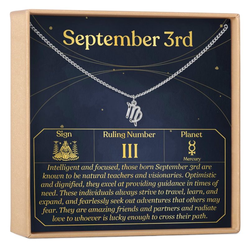 September 3rd Virgo Necklace - Dear Ava