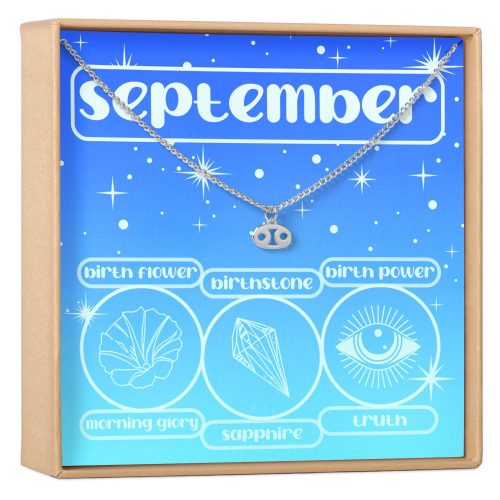 September Birthday Necklace, Multiple Styles Necklace - Dear Ava