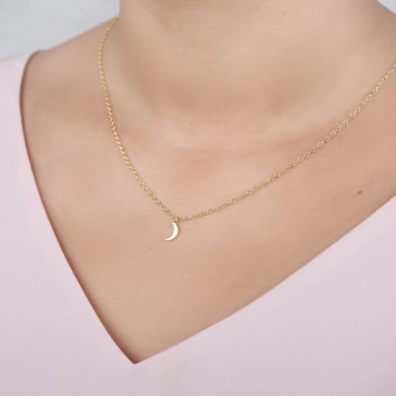 shank a bitch crescent moon pendant necklace 707212