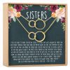 Sisters Double Circles Necklace Set - Dear Ava